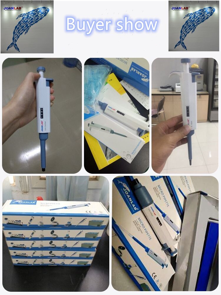 JOANLAB Pipettor Single-channel Adjustable Volume Mechanical Pipette-TopPette lab Pipettor Pipet 20-200ul/100-1000ul Free Tips