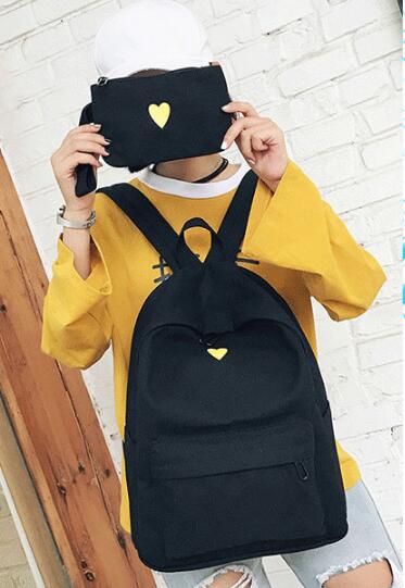 Chuwanglin print lærred rygsæk rejsetaske preppy stil skoletaske til teenagepiger laptop rygsække mochila  g91820