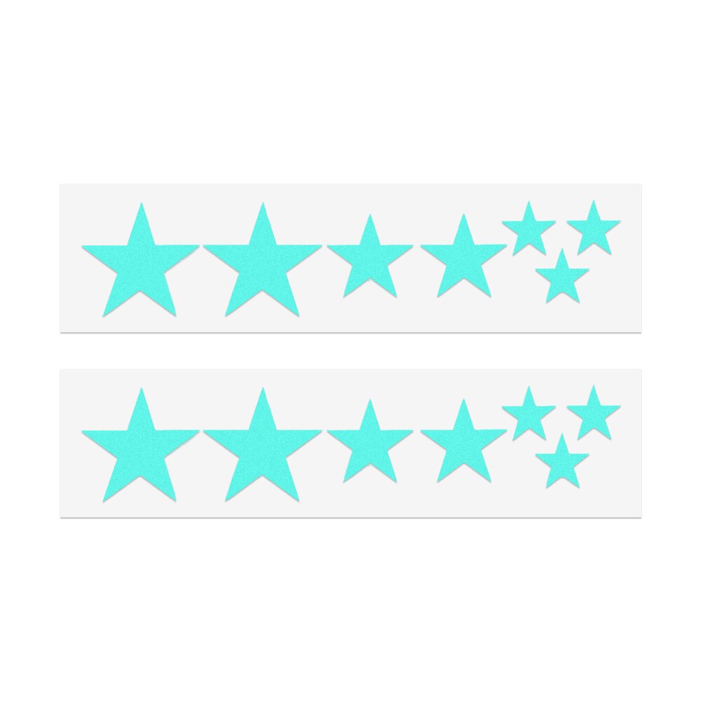 2 Sheets Mountain Bike Reflective Stickers Frame Wheel Rim Sticker Fluorescent Stars MTB Bicycle Reflector Decal Accessories: Green