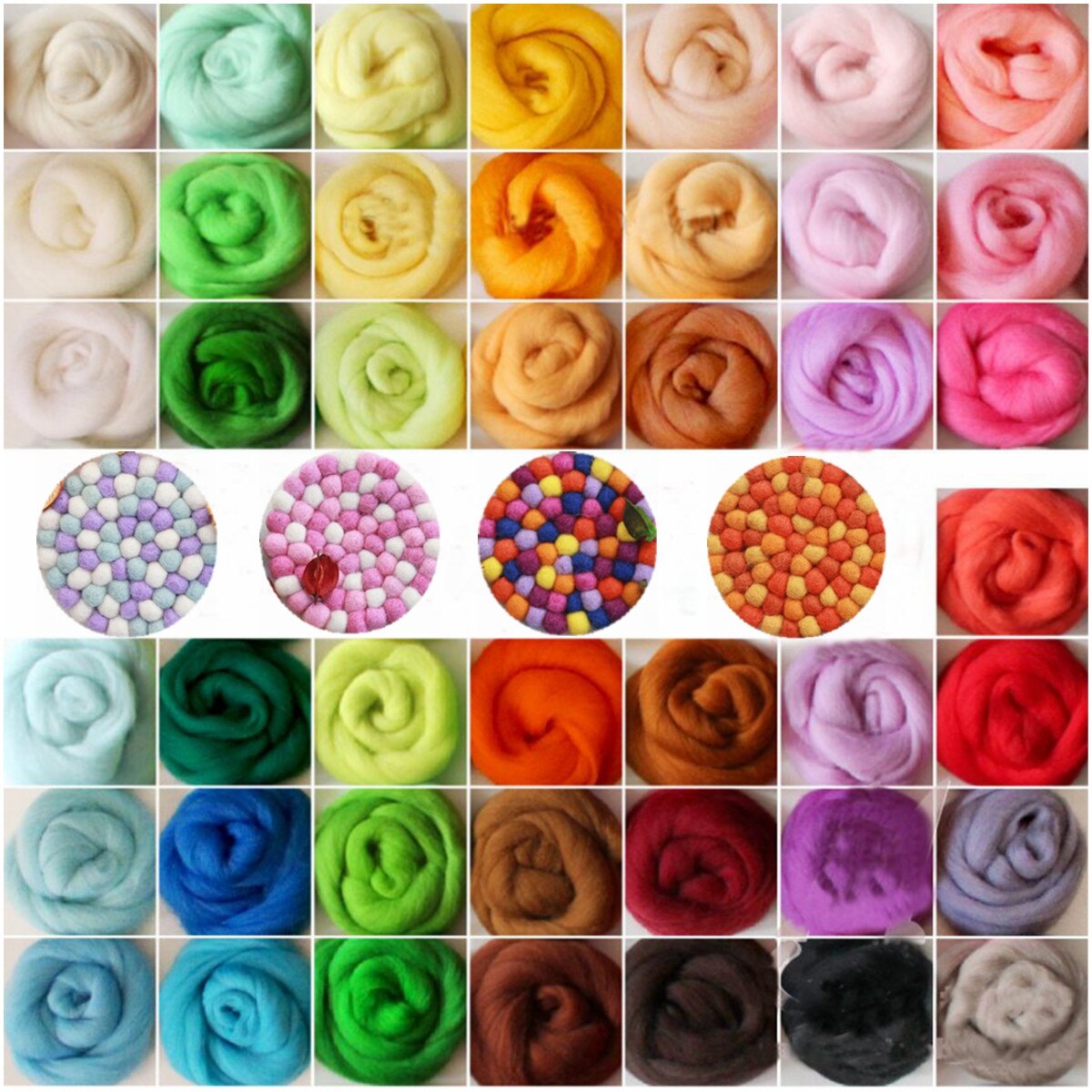 1 Set 3g 36 Colors Merino Wool Fibre Roving For Ne... – Grandado