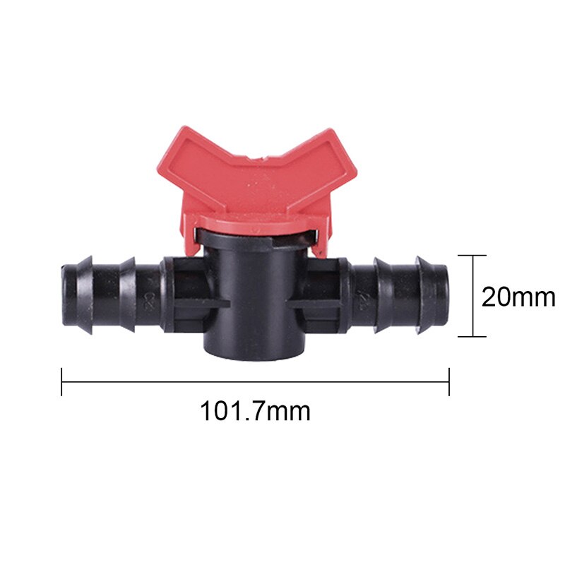 16mm 20mm PE tuyaux connecteurs Mini robinet à tournant sphérique Irrigation goutte à goutte tuyau écrou serrure connecteur Joints salut Tube tuyau eau interrupteur: 20mm