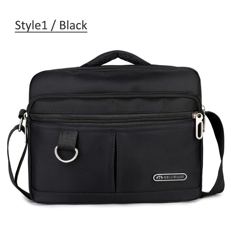 Men Multifunctional Handbag Shoulder Messenger Bag Satchel Business Nylon Crossbody Briefcases Bags Male Laptop Tote XA300ZC: style 1 black