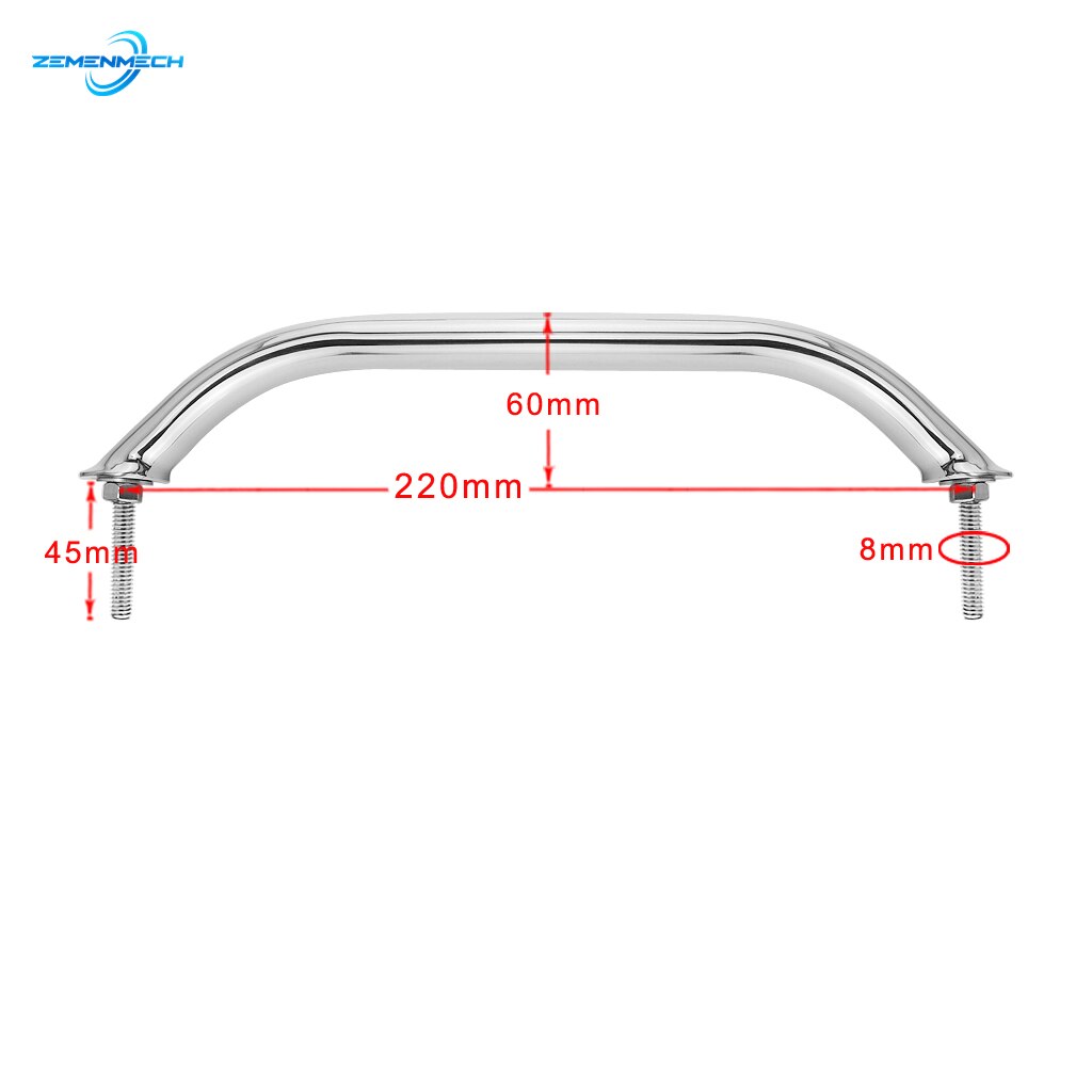 Marine Grade SS 316 Grab Handle With Bolt Door Handrail Grip Rail Boat Accessories Hatch Yacht Marine Bathroom Hardware Sailboat