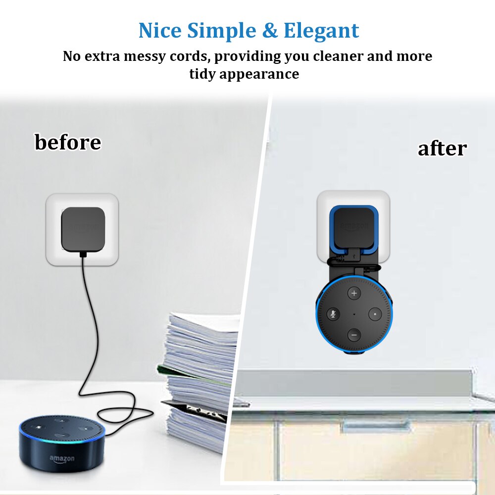 Support mural sportlink pour alexa echo dot 2nde génération et autres assistants vocaux ronds
