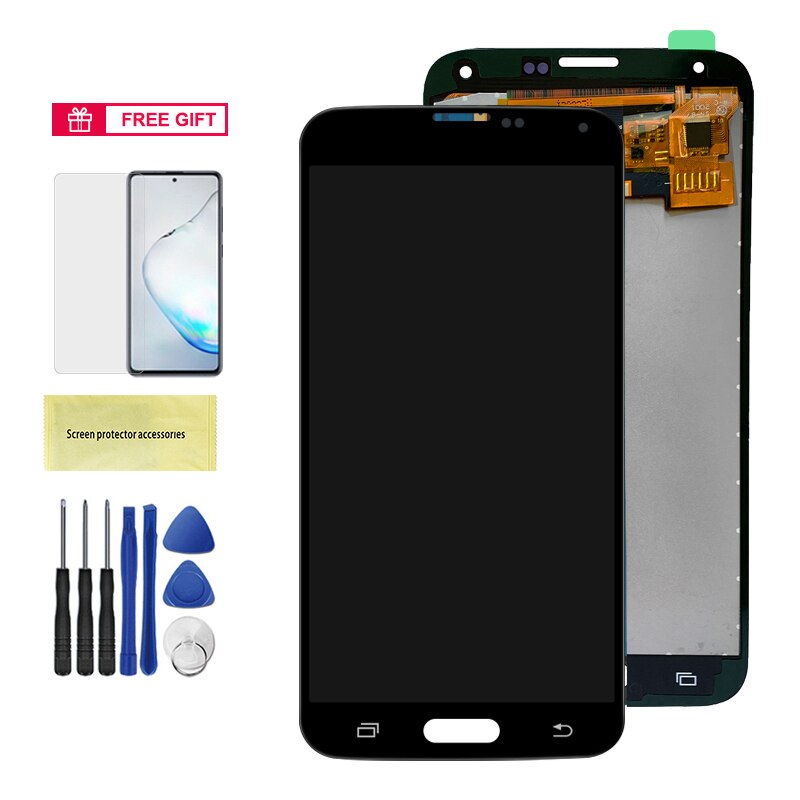 Prova di 100% TFT per Samsung galassia S5 Schermo LCD tocco schermo Digitizer per Samsung S5 Schermo G900M G900F Schermo LCD di ricambio: nero