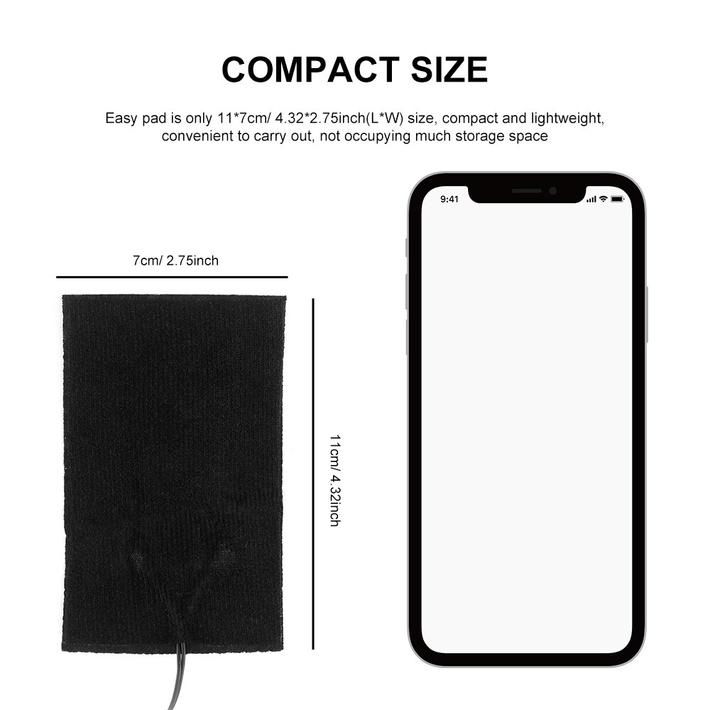 1 Set USB Electric Heated Jacket Heating Pad Outdoor Themal Warm Winter Heating Vest Pads for DIY Heated Clothing