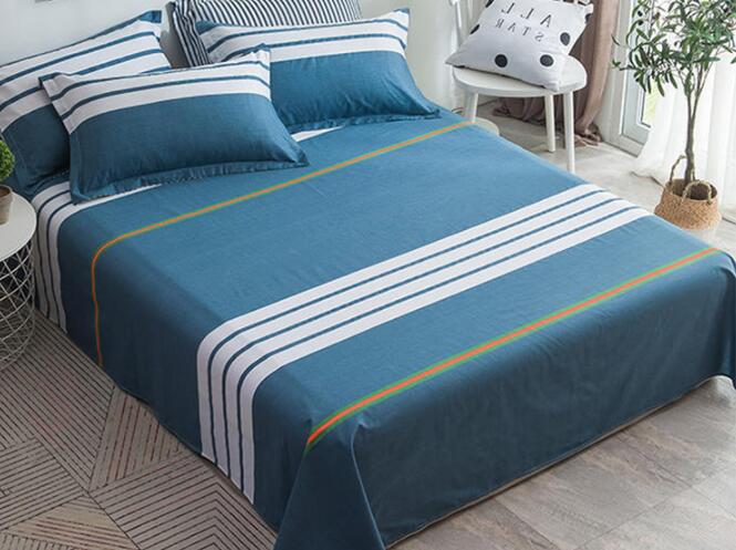 boy room bed sheet ,180cmx230cm cotton boy bed sheet,cotton strip cotton bed sheet