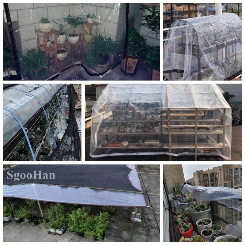 0.12mm Plastic Rainproof Cloth Transparent Film Pet House Cover Tarpaulin Greenhouse Succulent Plant Keep Warm Waterproof Canopy