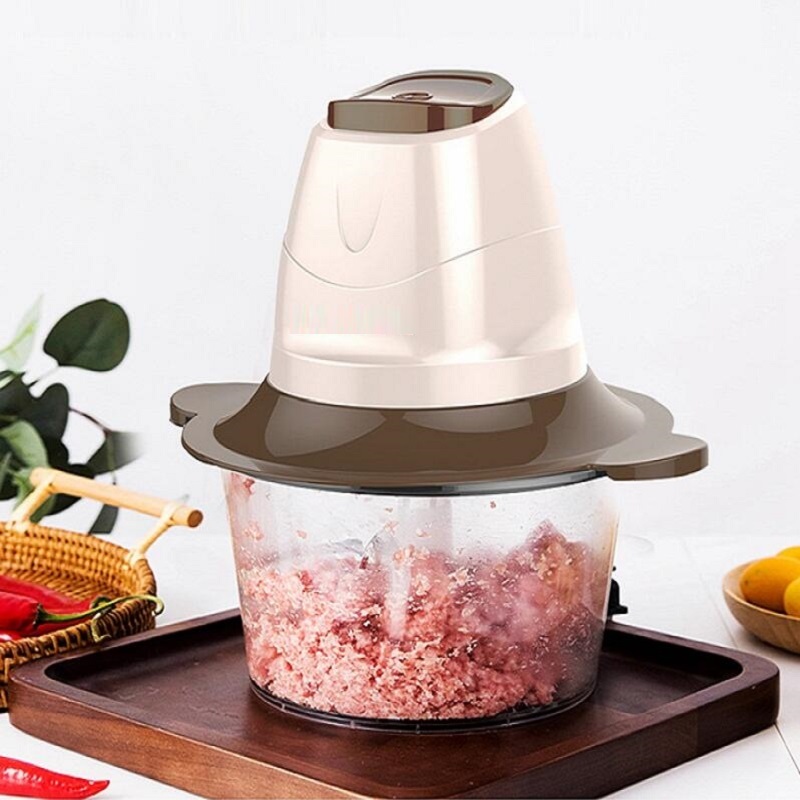 Electric Chopper Meat Grinder 300W 2 Speeds Stainless Steel Blades 2L Capacity Mincer Food Processor Slicer Egg Beater