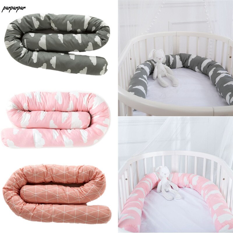 Baby Bed Protector Safety Toddler Crib Bumper Pad Cushion Soft Breathable Cotton Infants Bedding Set