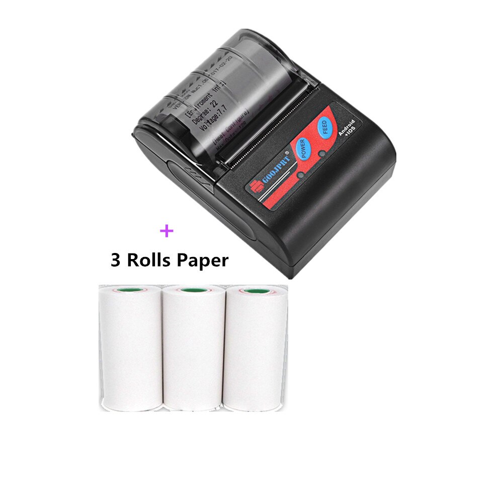 Goojprt hq blekkløs bærbar trådløs notatskriver 58mm mini bluetooth pos termisk kvitteringsskriverpapir til android ios mobiler