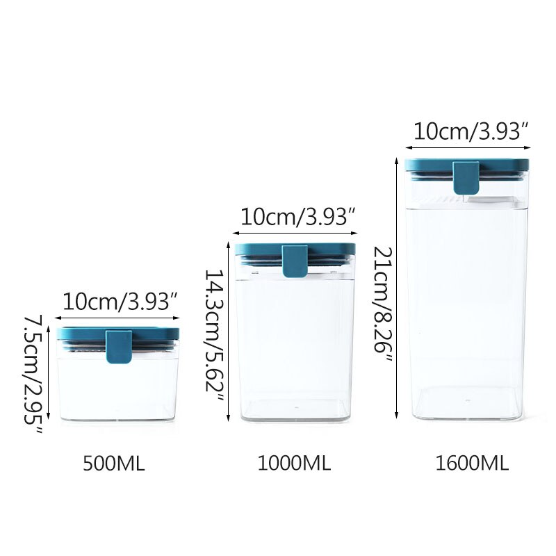 Food Container Plastic Transparent Moisture-Proof Storage Tank Kitchen Refrigerator Fresh-Keeping Box Grain Storage Can