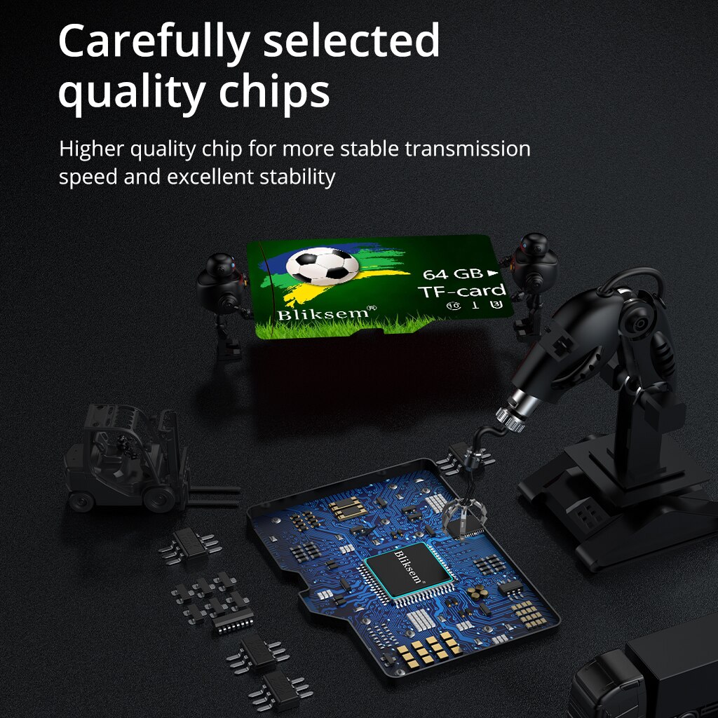 Bliksem Mini TF-Karte 64GB A1 Speicher karte für Überwachungs geräte Handy Computer Hochgeschwindigkeits-TF-Karte 64g U3