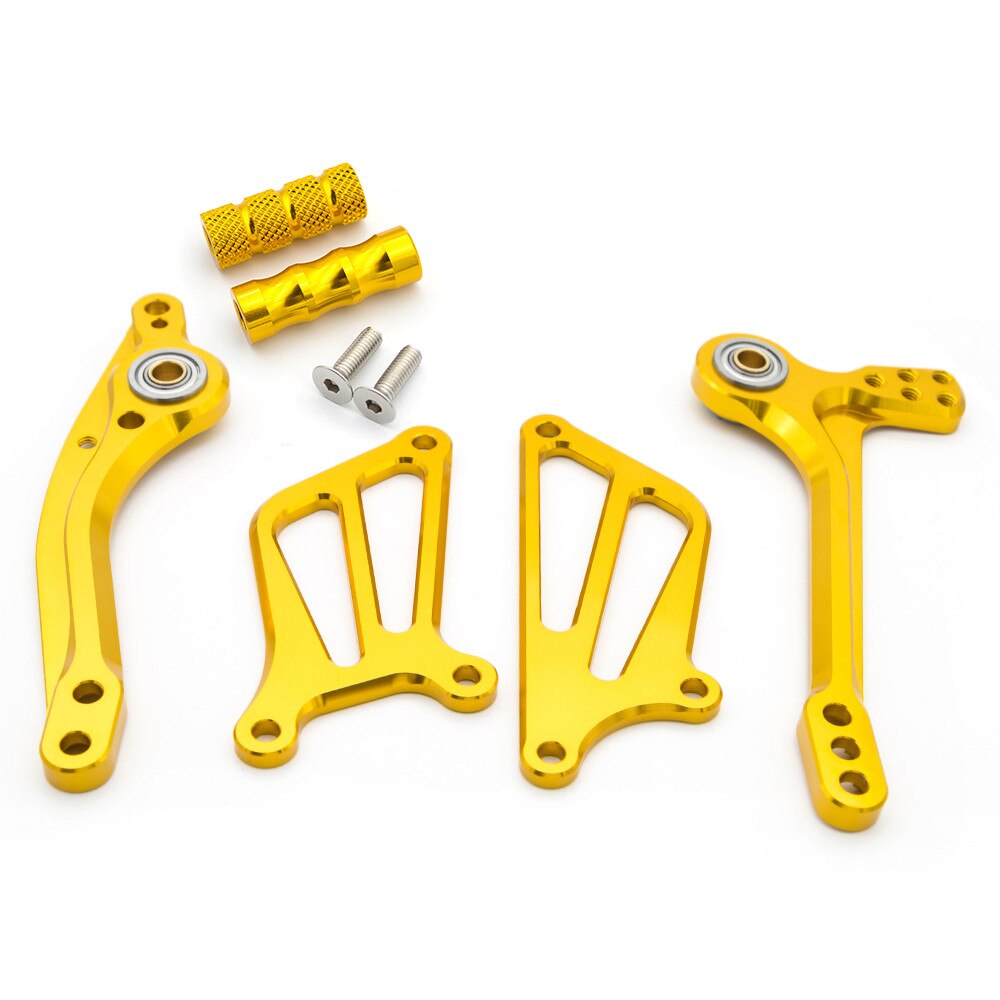 Für Suzuki SV650 SV650S SV 650 Aluminium Motorrad Fußrastenanlage Fußstütze Fußrasten Brems Getriebe Schicht-Schalthebel + flüGel: Gold