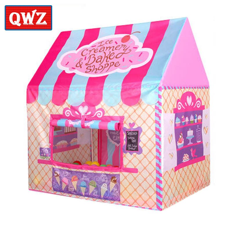 QWZ freundlicher Spielzeug Zelte freundlicher Spielen Zelt Junge Mädchen Prinzessin Schloss drinnen draussen freundlicher Haus Spielen Ball Grube Schwimmbad Spielhaus für freundlicher: QWZ082-Rosa