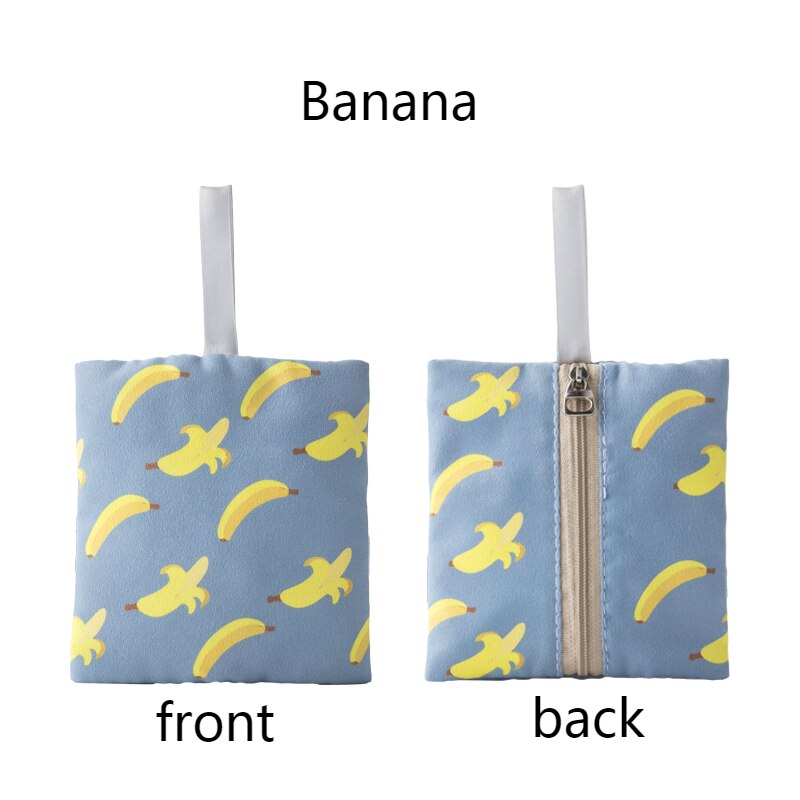 Porte-clés fille japon style coréen belle fruits motif portefeuilles clé pièce sac mignon carte sac à main: Banana