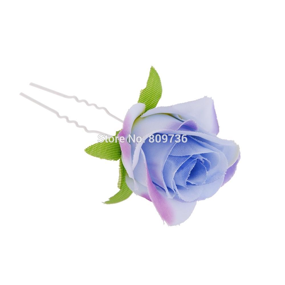 Mooie Grote Bloeiende Rose Bloem Haarspeld Zomer Strand Bruiloft Bruids Haar Clip Hoofddeksel Broche Pin Hoofdtooi Accessoires