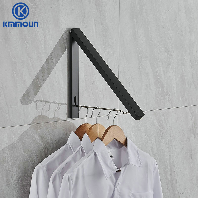 Wandgemonteerde Wasdroger, Opvouwbare Kledingrail Aluminium Stabiliseert Kledinghanger Droogrek Voor Slaapkamer Badkamer Kmmoun: Light Grey