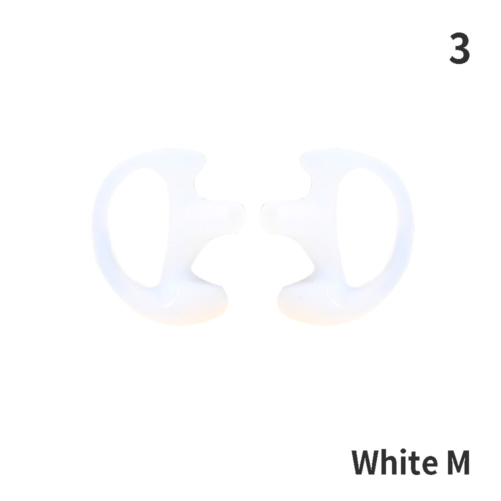 2Pcs Ear Molds Soft 2-Way Radio Earmold Replacing Earpiece Insert For Acoustic Coil Tube Audio Kits Headphone Accessories: white M