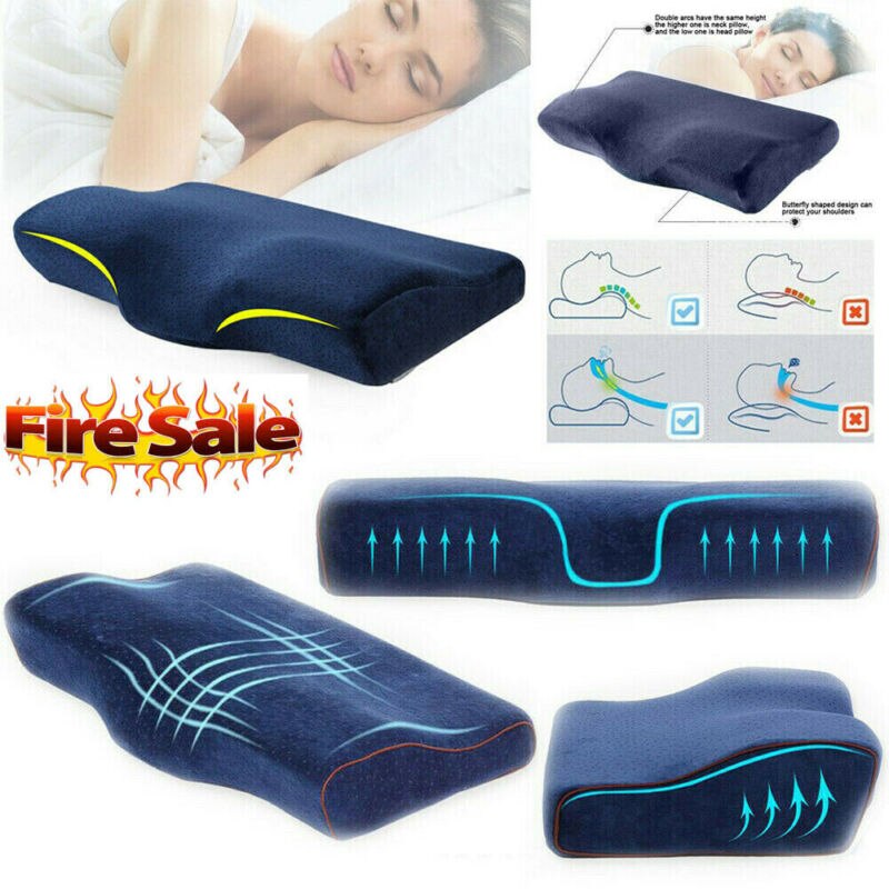 Contour Memory Foam Pillow Orthopedic Sleeping Ergonomic Cervical for Neck Pain Luxury Bamboo Contour Neck Head Back Support