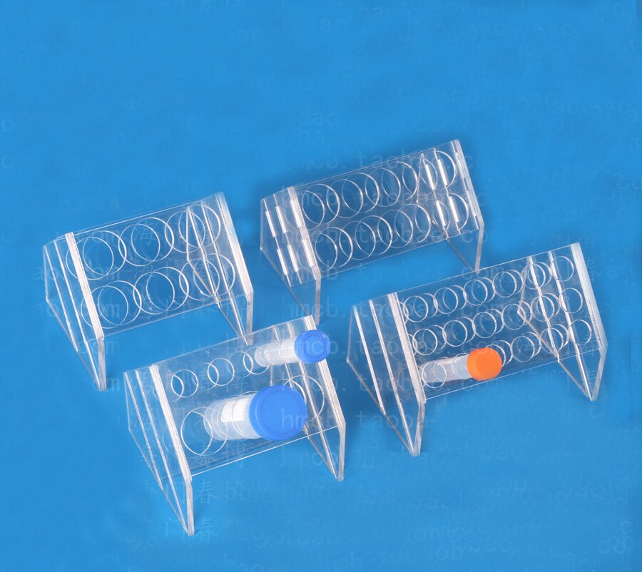 10 ml, 15 ml, 50 ml, schuine PMMA centrifugebuis rack test-tube rekken Laboratorium apparatuur gratis verzendmethode