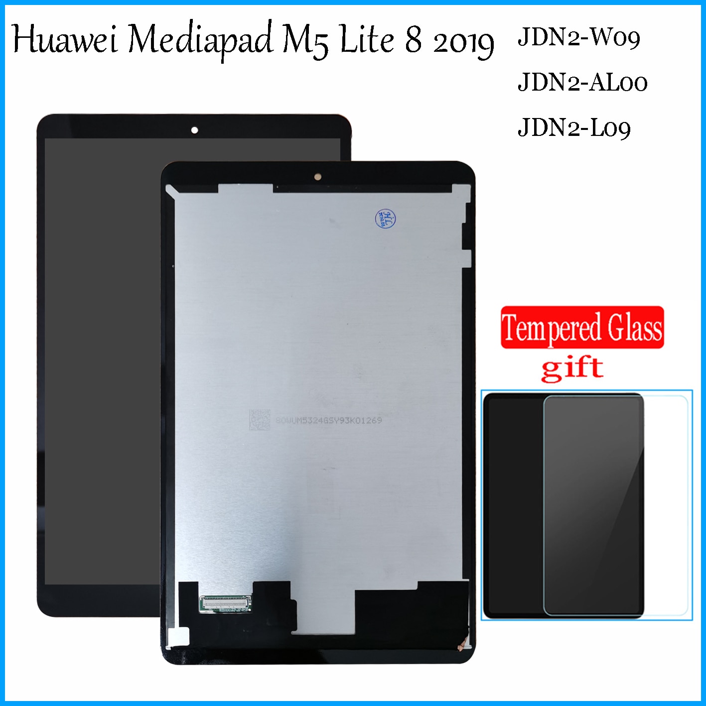 Novo 8.0 Polegada para huawei mediapad m5 lite 8 2019 JDN2-W09 JDN2-AL00 JDN2-L09 display lcd de toque digitador da tela montagem