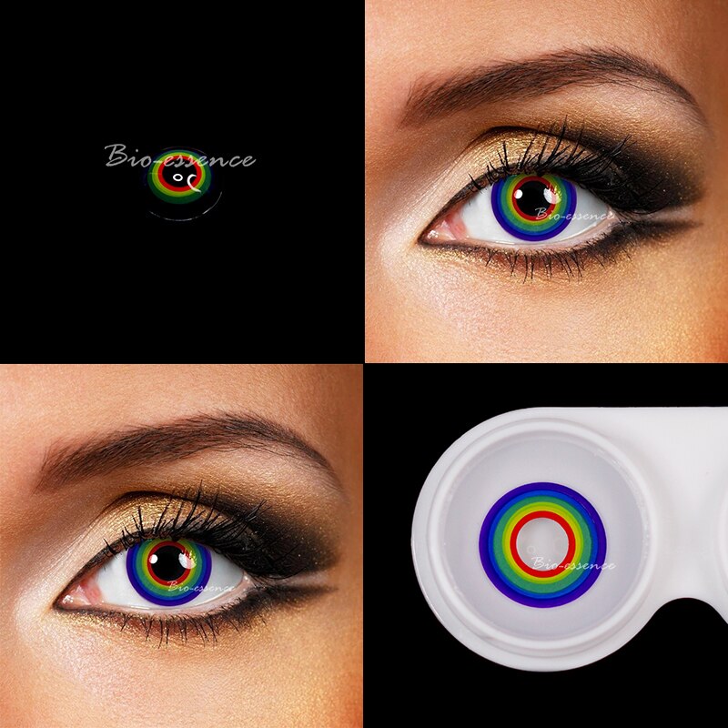 2pcs Pair Cosplay Color Contact Lenses Rainbow Series Eye Contact Lens   130291409 