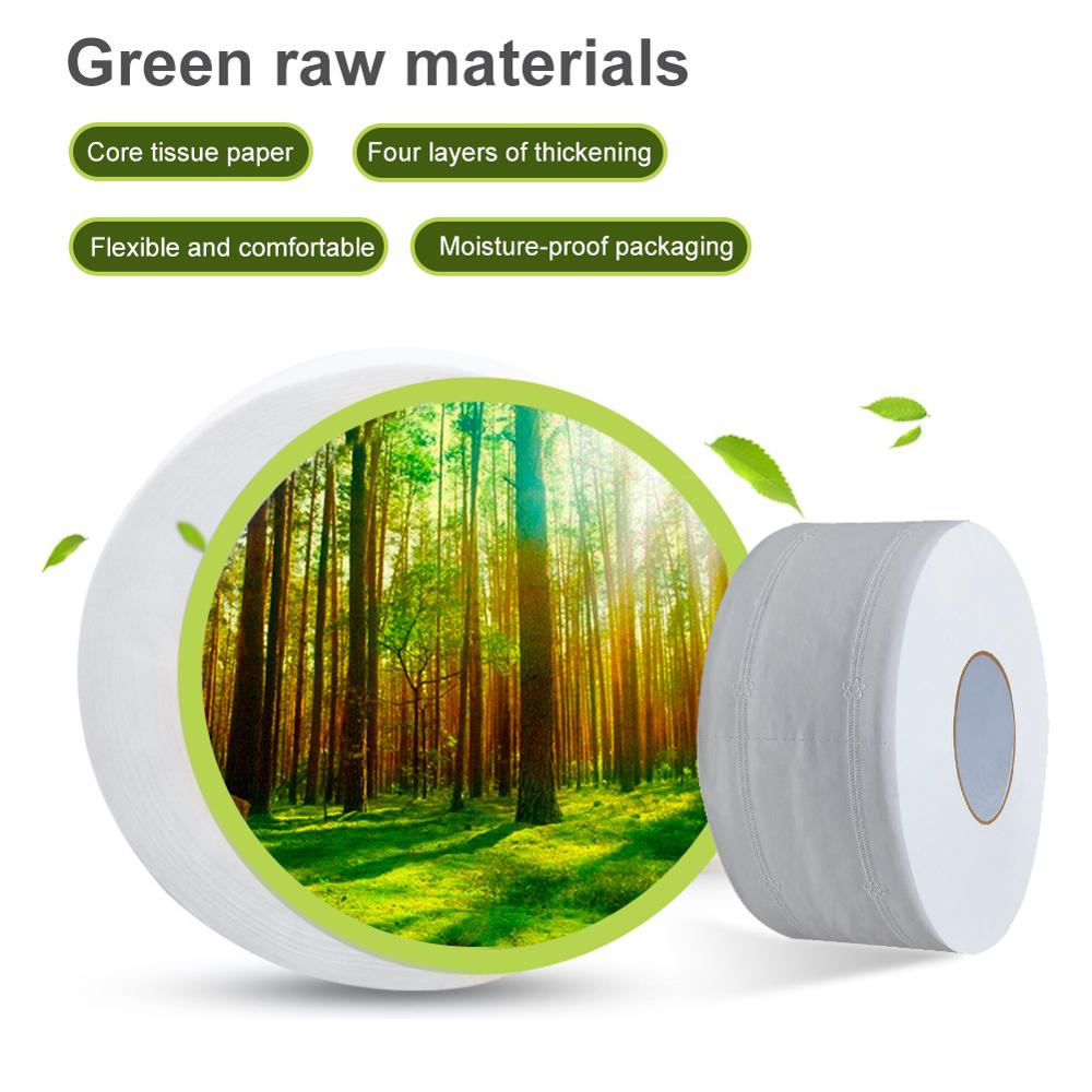 2 pcs Large Plate Toilet Roll Paper Household Toilet Paper KTV Hotel Restaurants Bath Toilet Paper White Primary Wood Tissure