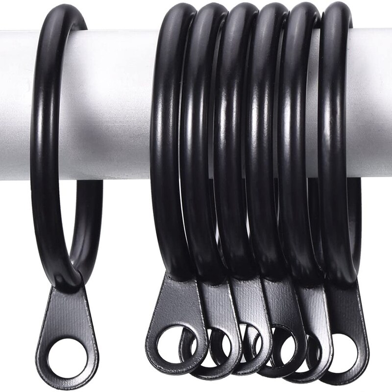 50 einstellen Metall Vorhang Ringe Gardinen Vorhang Hängen Ringe mit Kunststoff Vorhang Haken für Vorhänge und Stangen, 32 mm