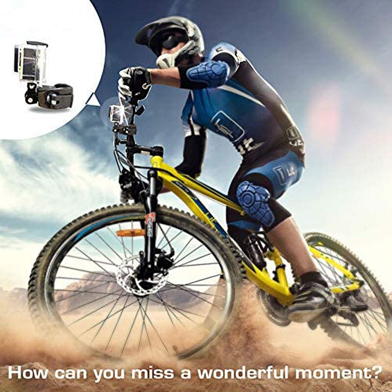 KFFTWWX – trépied de guidon de moto, 360 degrés, pour Gopro Hero 9 8 7 6 4 Black, pour YI 4K SJCAM SJ8 PRO, accessoires
