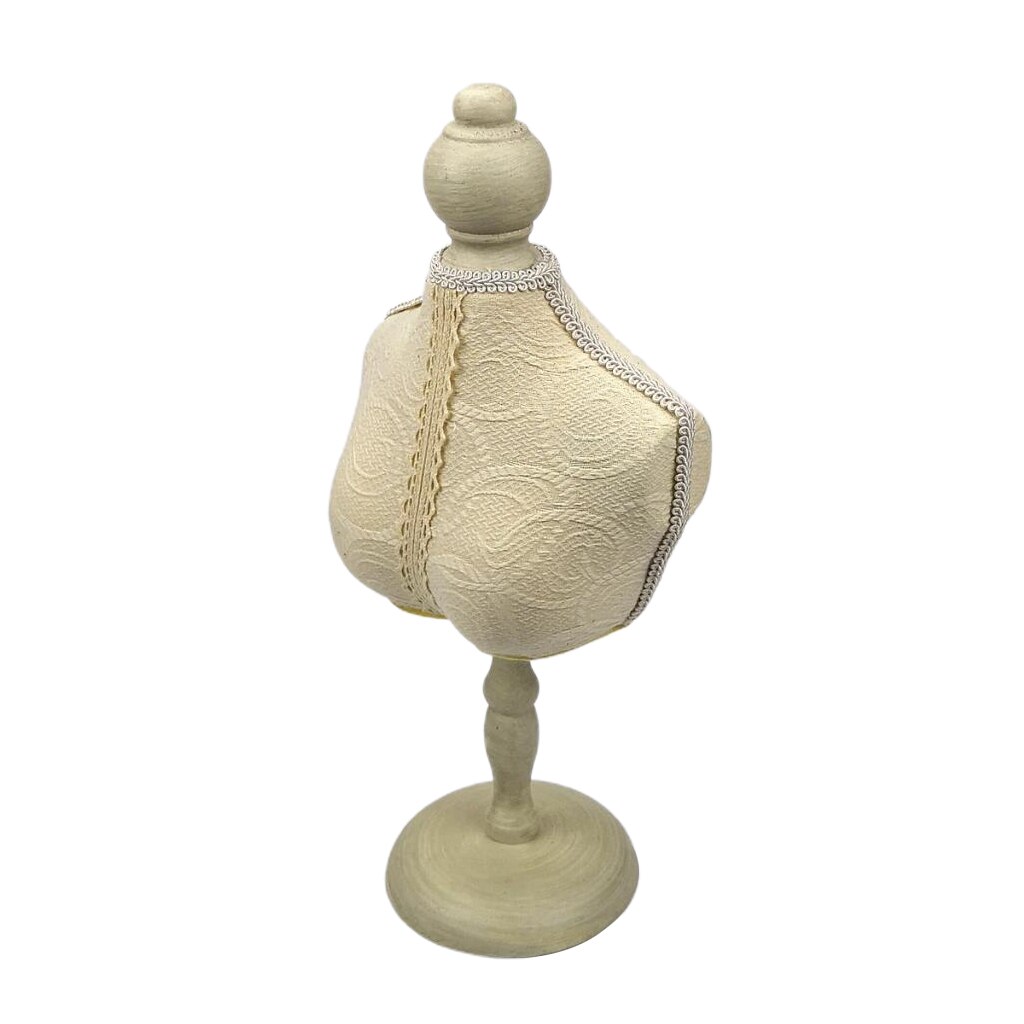 Elegante Ketting Etalagepop Buste Met Houten Basis Sieraden Chokers Stand