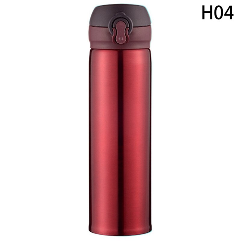 500ML 304 Stainless Steel Thermos Bottle Portable Office Business Vacuum Bottle Travel Drink Flask Water Bottle Home Thermocup: H04