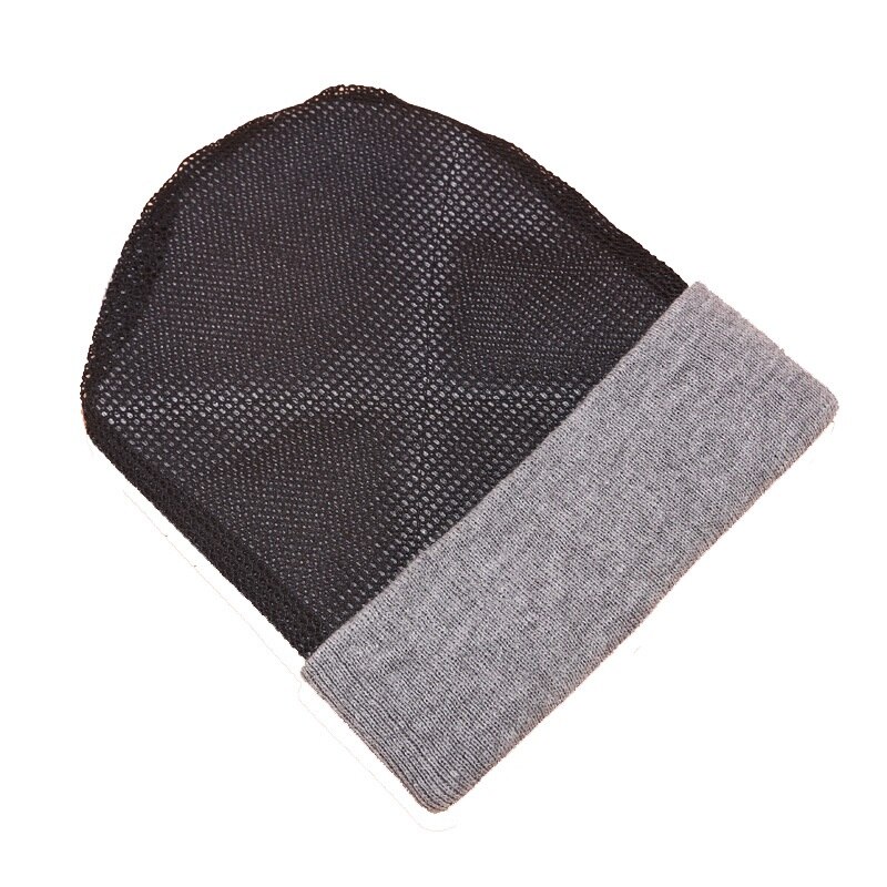 Mesh Winter Beanies bboy Hip Hop Dancing Hat Men&#39;s Mesh Hat Beanies Warm Rotating Beanies Boy Knit Cap Wear Resistant Colors: Gray