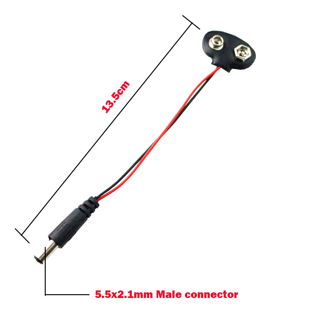 5Stck DC 9V Batterie Geschmack Energie Kabel Batterie Schnalle Druckknöpfen Energie Kabel Stecker DC Für Arduino Uno R3 DIY Jack Stecker