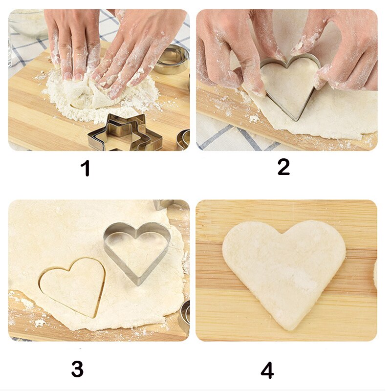 24 Pcs/set Baking Tools Cookie Chocolate Cake Baking Set DIY Kitchen Tool Cookie Cutters Mold Birthday Party Decoration