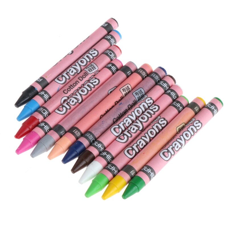 1 Set Wax Crayon Stick Kid Painting Drawing Sketching Art Tool 8/12/24 Colors: 12 Colors