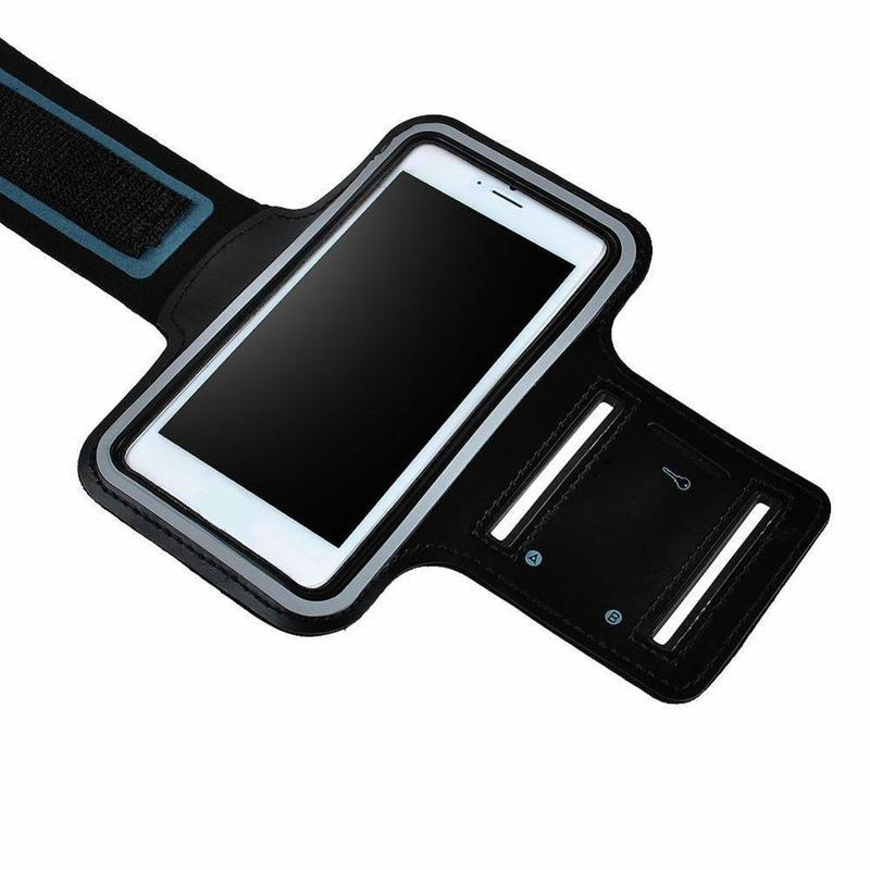 Running Exercise Arm Band Sport Armband with Earphone Key Pocket For iPhone Hole & E1X8: Default Title