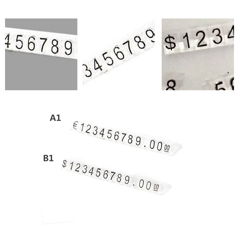 30 Sets of Digital Combined Price Tag Mini Price Numeral Cubes Asse Mbly Blocks Stick Combined Number Digits Tag Sign