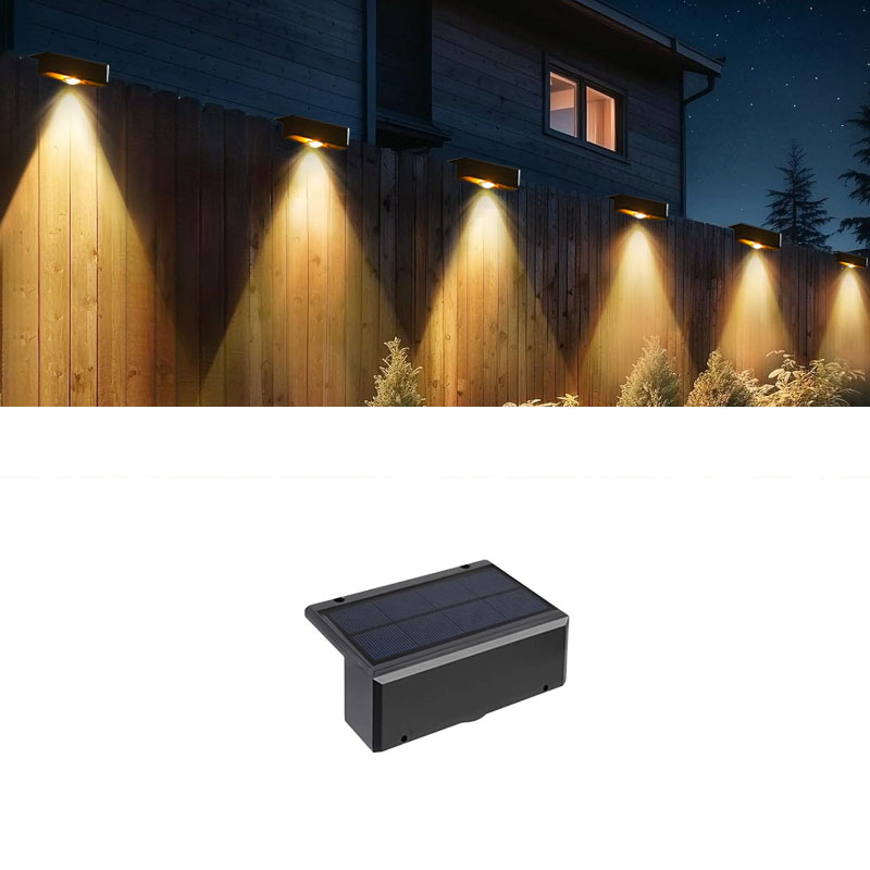 LED-wandlampen op zonne-energie Buiten draadloze lampen op zonne-energie IP65 Waterdicht zonne-heklicht Decoratief voor tuin Balkon Yard: Blauw