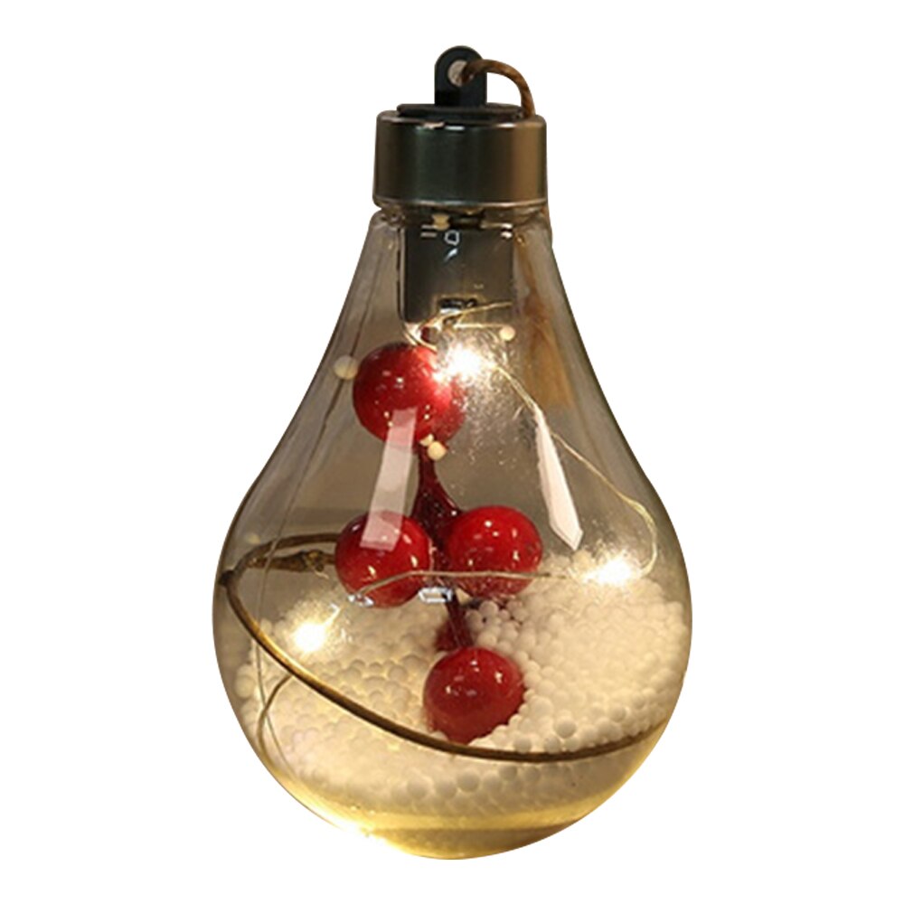 Lichtgevende kerstboombal heldere lichtgevende bal led hanglamp mooie plastic bolvormige lamp: 4