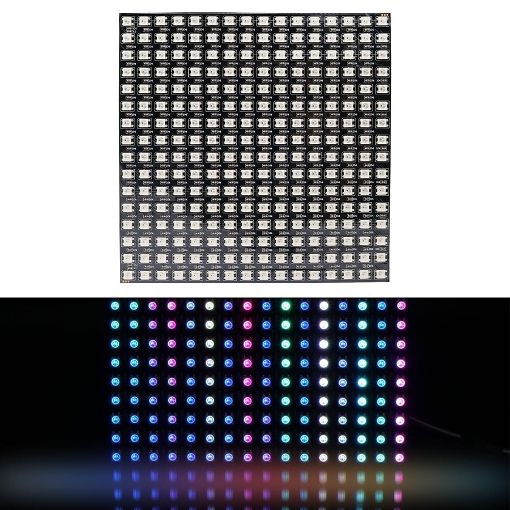 WS2812b 8x32 16x16 8x8 Pixels 256Led Flexible Mini Led Matrix Digital Individually Addressable Led Module Panel Flexible