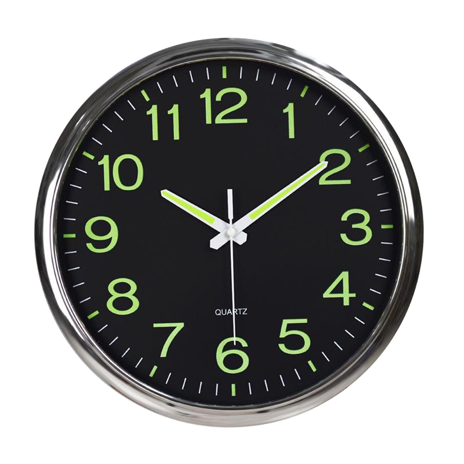 12 inch Luminous Silent Non Ticking Night Glow In the Dark Quartz Wall Clock