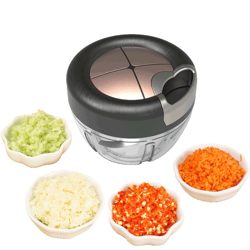 Manuell 3 kniv multifunktionell grönsakshackare köttkvarn vitlöksmixer köksredskap kök