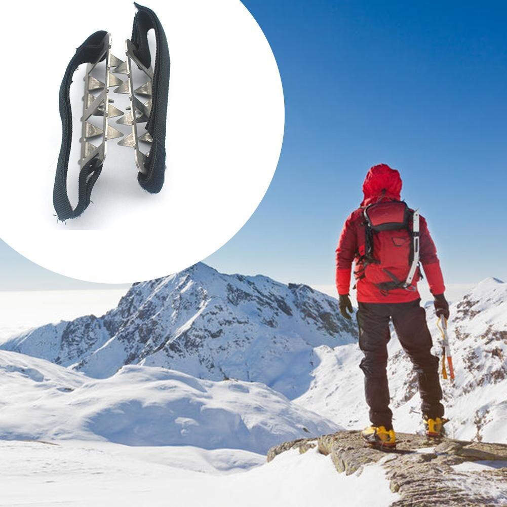 Ice Gripper Ice Climbing Spikes Grips 26 Teeth Camping Crampon Shoes Outdoor Anti Cleats Slip Cover Climbing Accessori