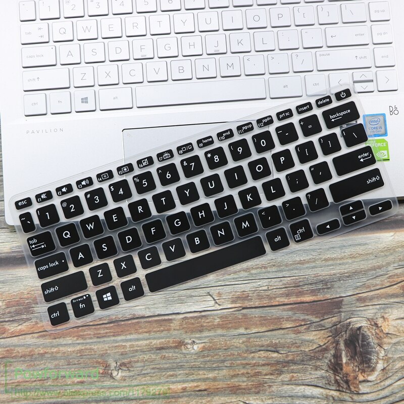 for ASUS VivoBook 14 X403F X403 X403FA X412 X420UA A403FA X412FJ X420 laptop keyboard Protective Keyboard Cover Protector: black
