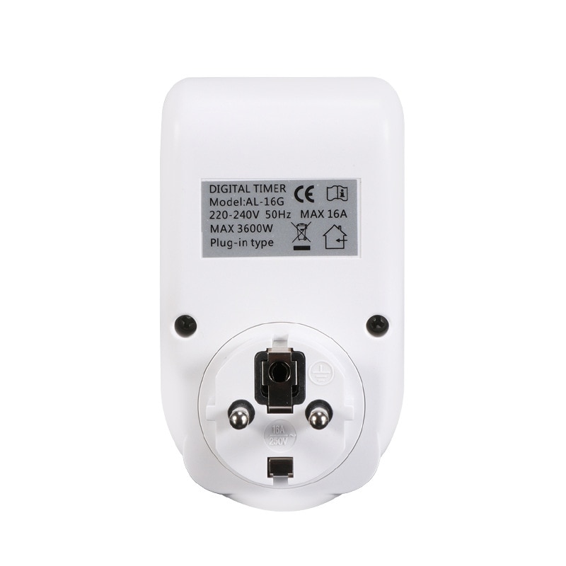 EU Plug Timer Adjustable Programmable Setting of Clock Digital Timer Switch Energy Saving Smart Power Socket