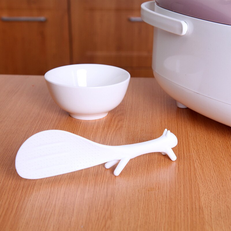 Stylish Kitchen Gadget Cute Squirrel Rice Paddle Standable Rice Spoon Non-Stick Rice Spoon