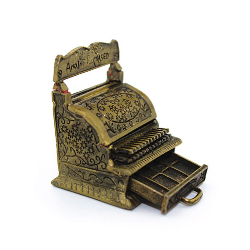 1:12 Bilancia Registratore di cassa del Metallo dell'annata Modello FAI DA TE in Miniatura Casa Delle Bambole Complementi Arredo Casa Simulazione Mobili Giocattolo