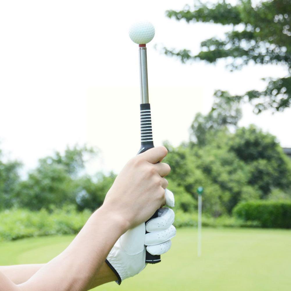 Golf Telescopic Swing Stick Golf Swing Training Device Golf Practice Calibration Bat Stick Swing Aid Q2r0