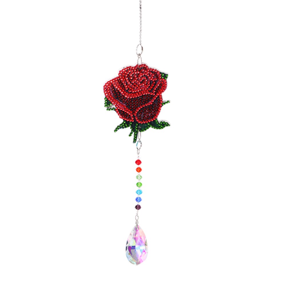 Crystal Light Catching Wind Chimes Jewelry Handmade Hanging Angel Tears Diamond Sunburst Wind Chime Pendant Garden Decoration: 3